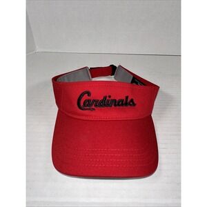 Cardinals Pacific Headwear Adult Visor‎ Hat Cap Adjustable Red Black Letters